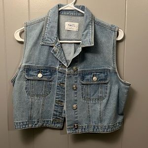 Cropped Denim Vest Rue 21